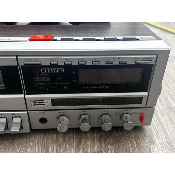 Vintage Citizen JCR872 Stereo FM /AM Electronic Duel Alarm System Cassette Recor - Picture 3 of 7